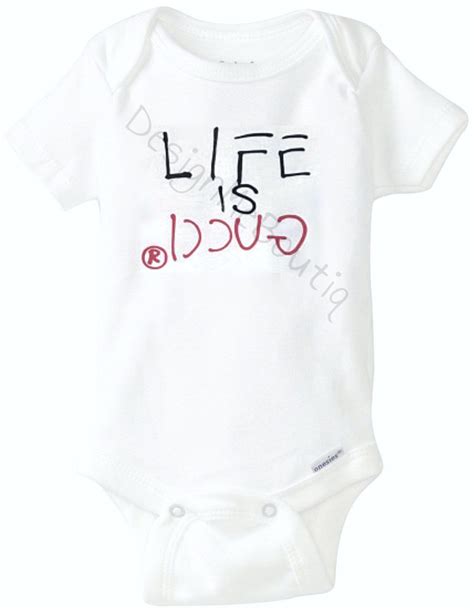 gucci baby romper|life is gucci baby onesie.